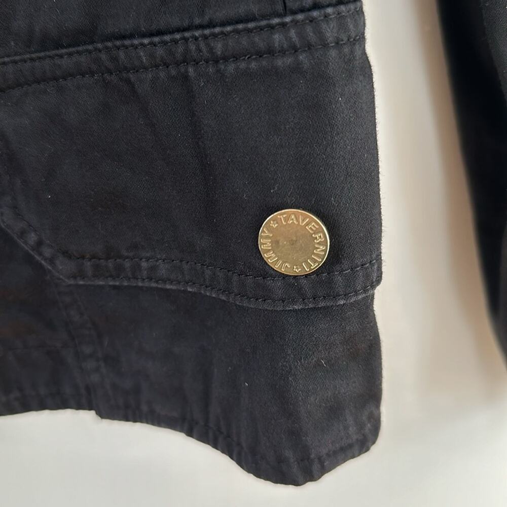 Made in Italy Jimmy Taverniti Vintage Y2K Black Military Cotton Jacket small - Picture 9 of 9